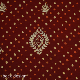 Lucknowi chikankari hand work bandhani unstitched kurta