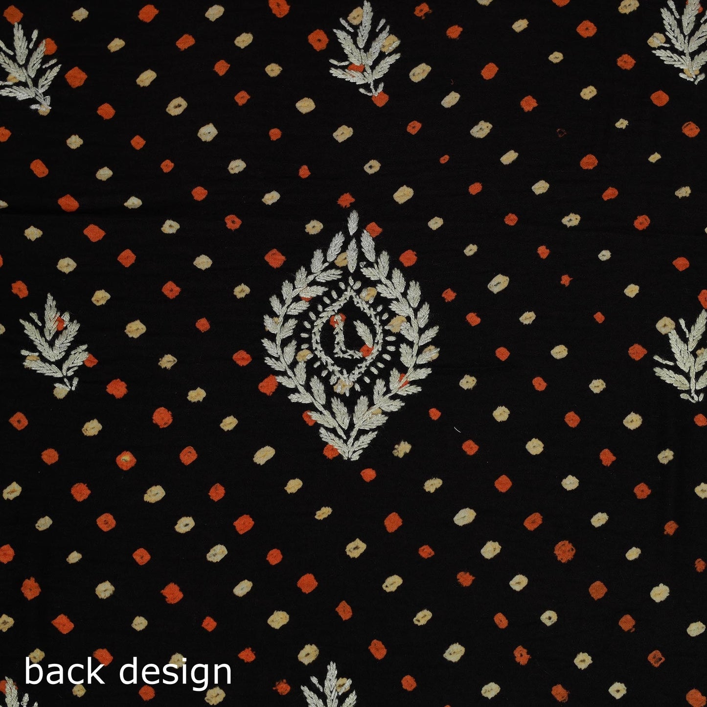 Lucknowi chikankari hand work bandhani unstitched kurta