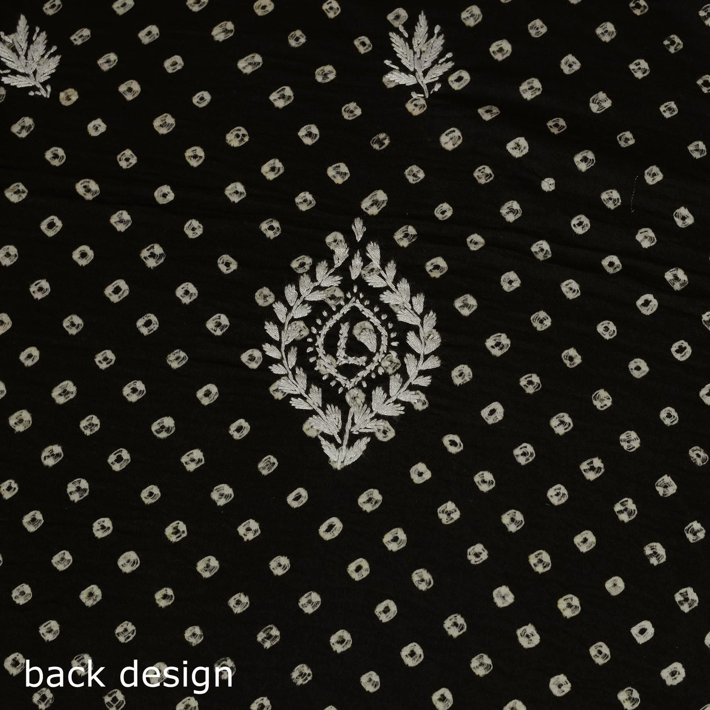 Lucknowi chikankari hand work bandhani unstitched kurta