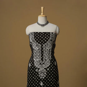 Lucknowi chikankari hand work bandhani unstitched kurta