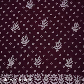 Lucknowi chikankari hand work bandhani unstitched kurta