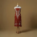 Lucknowi chikankari hand work bandhani unstitched kurta