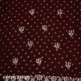 Lucknowi chikankari hand work bandhani unstitched kurta