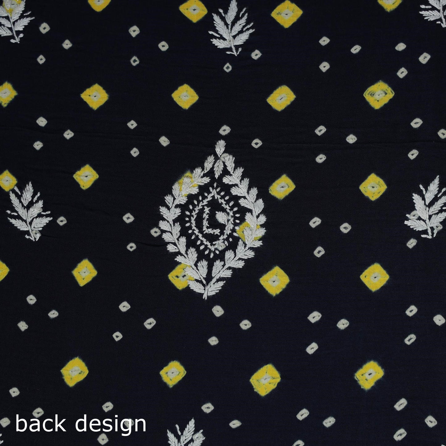 Lucknowi chikankari hand work bandhani unstitched kurta