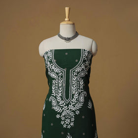 Lucknowi chikankari hand work jacquard unstitched kurta