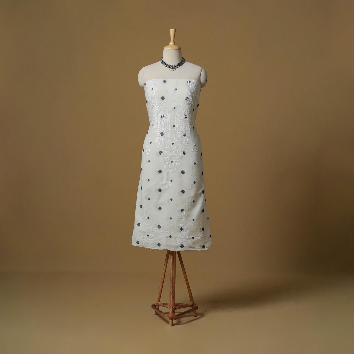 Lucknowi chikankari hand work jacquard unstitched kurta