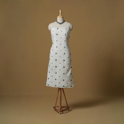 Lucknowi chikankari hand work jacquard unstitched kurta