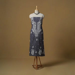 Lucknowi chikankari hand work jacquard unstitched kurta