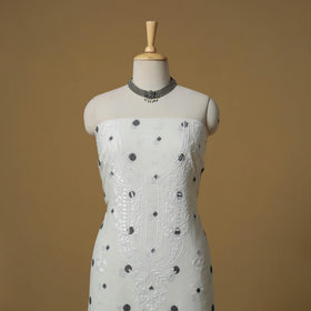 Lucknowi chikankari hand work jacquard unstitched kurta