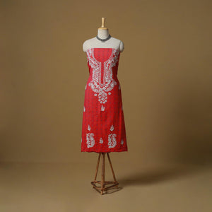 Lucknowi chikankari hand work jacquard unstitched kurta