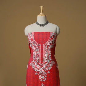 Lucknowi chikankari hand work jacquard unstitched kurta