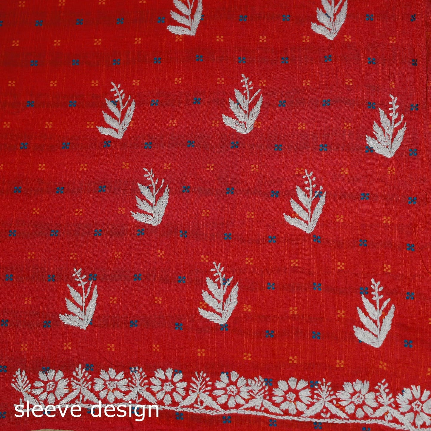 Lucknowi chikankari hand work jacquard unstitched kurta