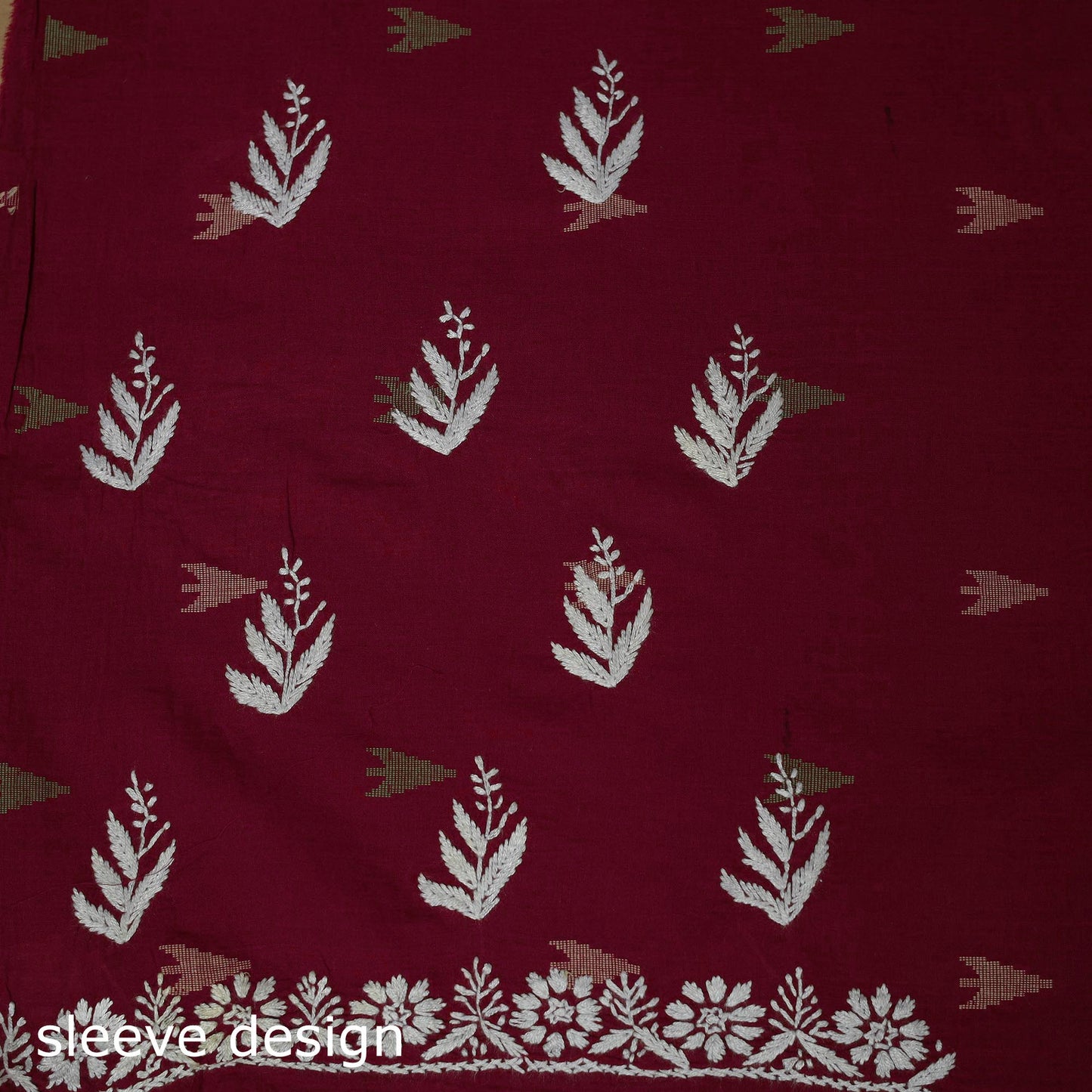 Lucknowi chikankari hand work jacquard unstitched kurta