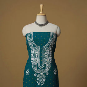 Lucknowi chikankari hand work jacquard unstitched kurta