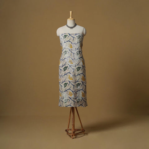 Lucknowi chikankari hand work kalamkari unstitched kurta