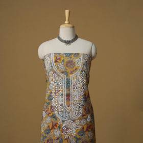 Lucknowi chikankari hand work kalamkari unstitched kurta