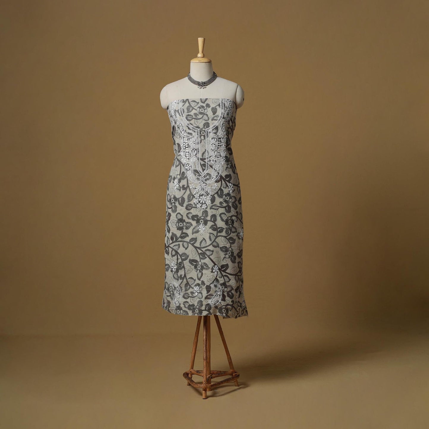 Lucknowi chikankari hand work kalamkari unstitched kurta