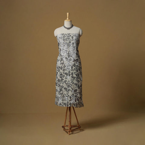 Lucknowi chikankari hand work kalamkari unstitched kurta