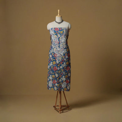 Lucknowi chikankari hand work kalamkari unstitched kurta