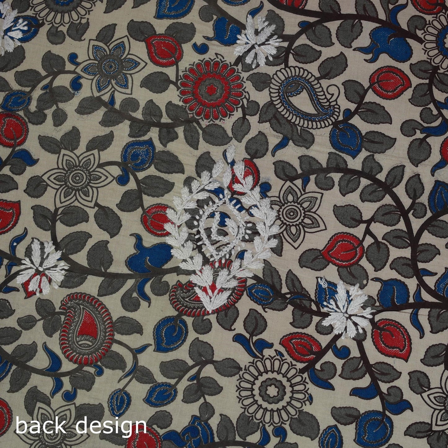 Lucknowi chikankari hand work kalamkari unstitched kurta