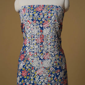 Lucknowi chikankari hand work kalamkari unstitched kurta
