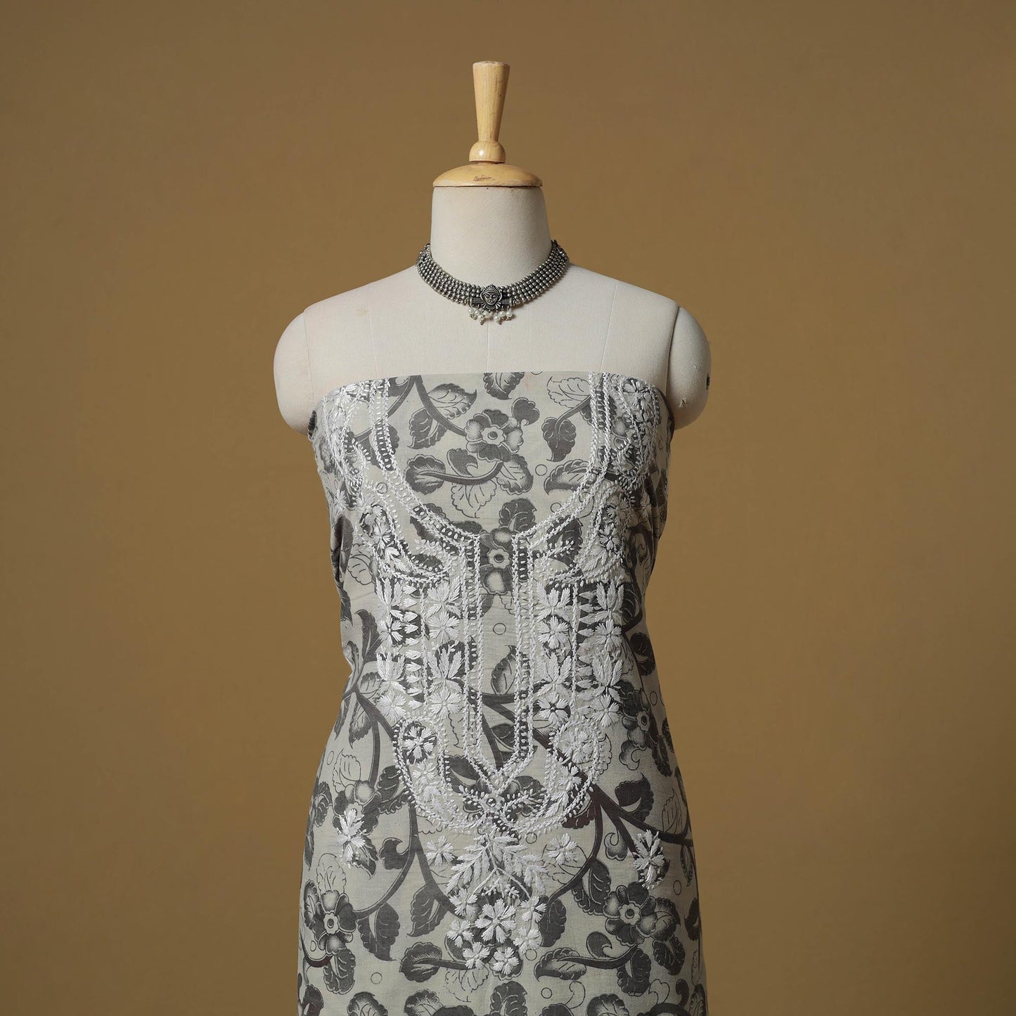 Lucknowi chikankari hand work kalamkari unstitched kurta