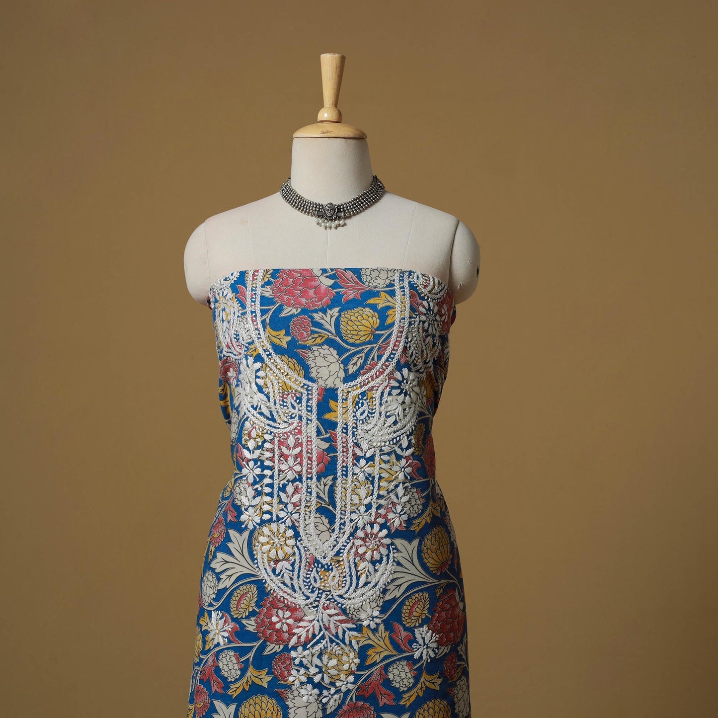 Lucknowi chikankari hand work kalamkari unstitched kurta