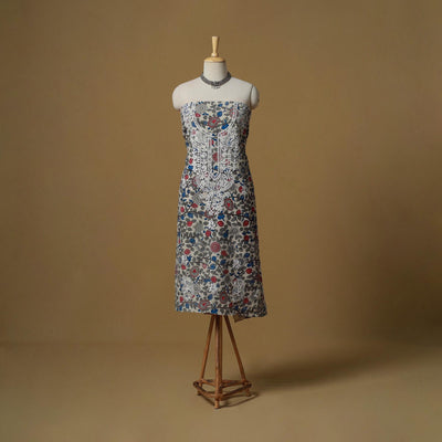 Lucknowi chikankari hand work kalamkari unstitched kurta