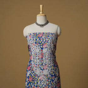 Lucknowi chikankari hand work kalamkari unstitched kurta