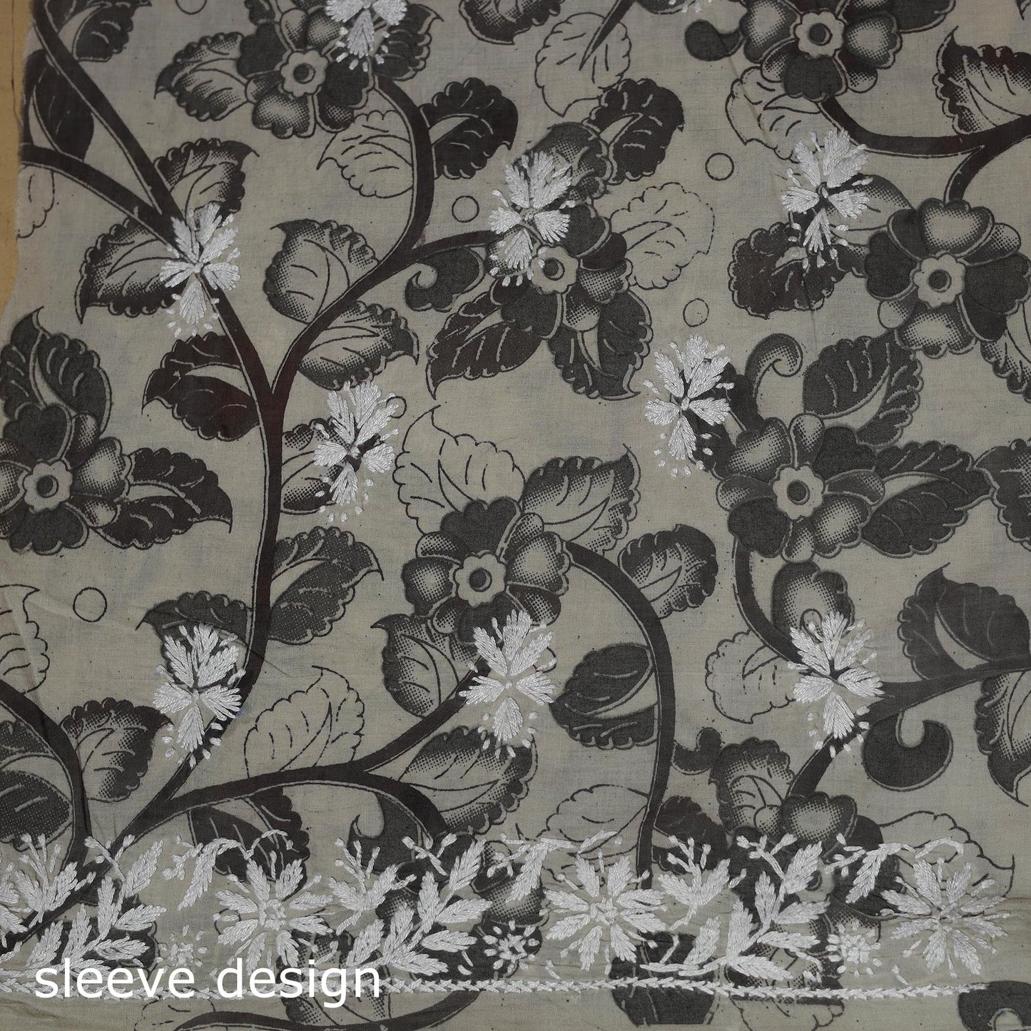 Lucknowi chikankari hand work kalamkari unstitched kurta