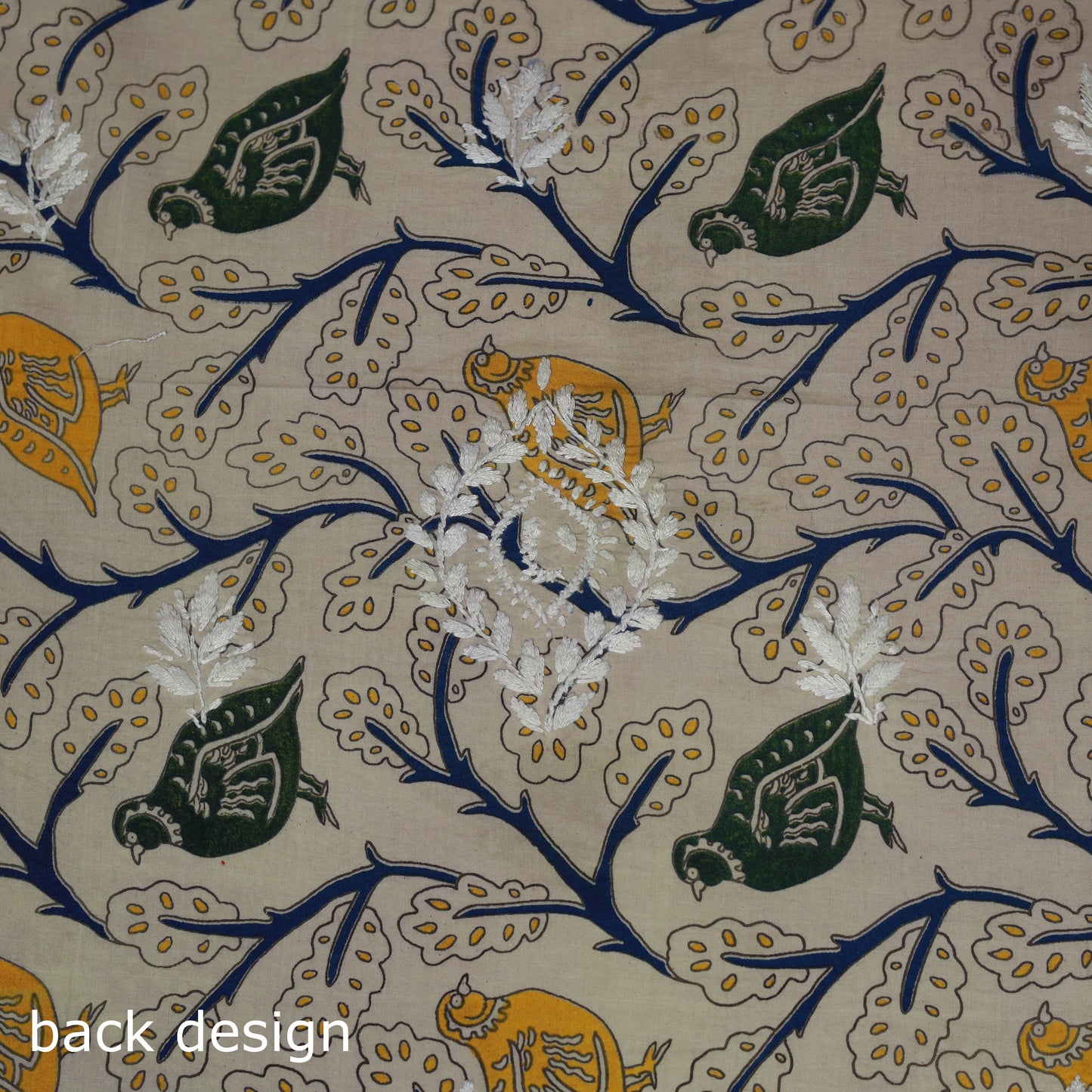 Lucknowi chikankari hand work kalamkari unstitched kurta