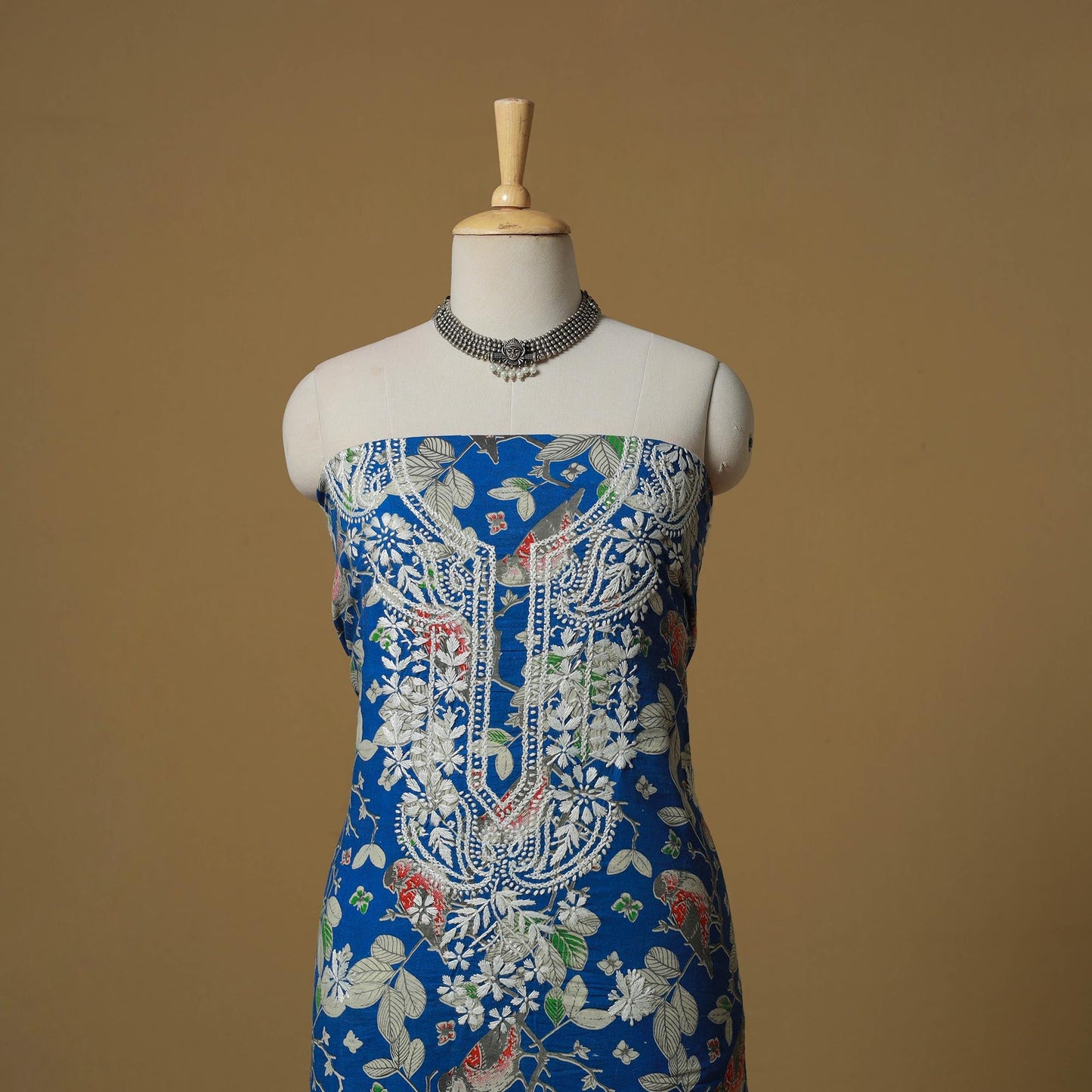 Lucknowi chikankari hand work kalamkari unstitched kurta