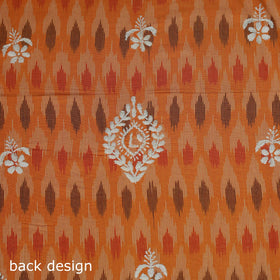 Lucknowi chikankari hand work pochampally ikat unstitched