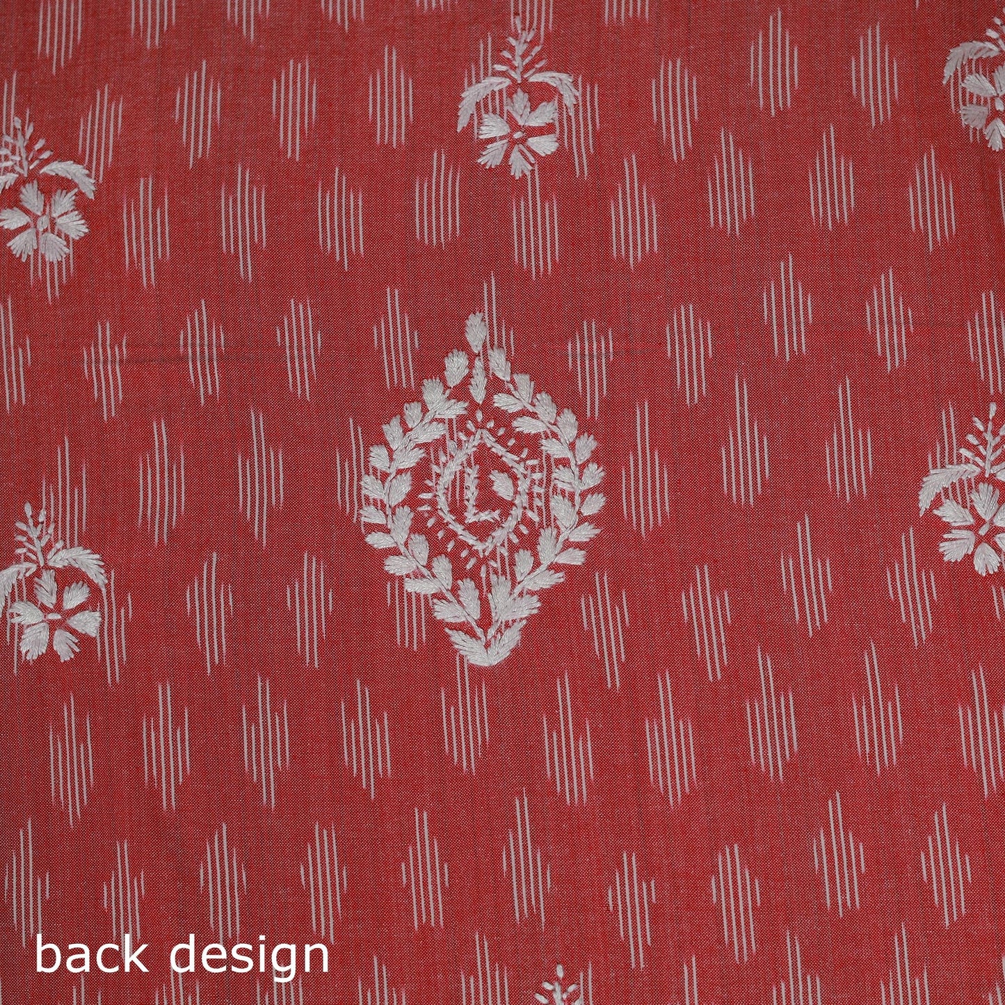 Lucknowi chikankari hand work pochampally ikat unstitched