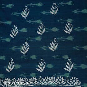 Lucknowi chikankari hand work pochampally ikat unstitched