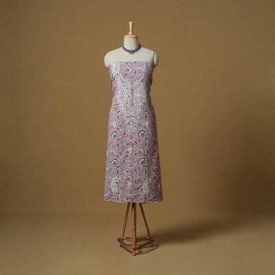 Lucknowi chikankari hand work sanganeri unstitched kurta