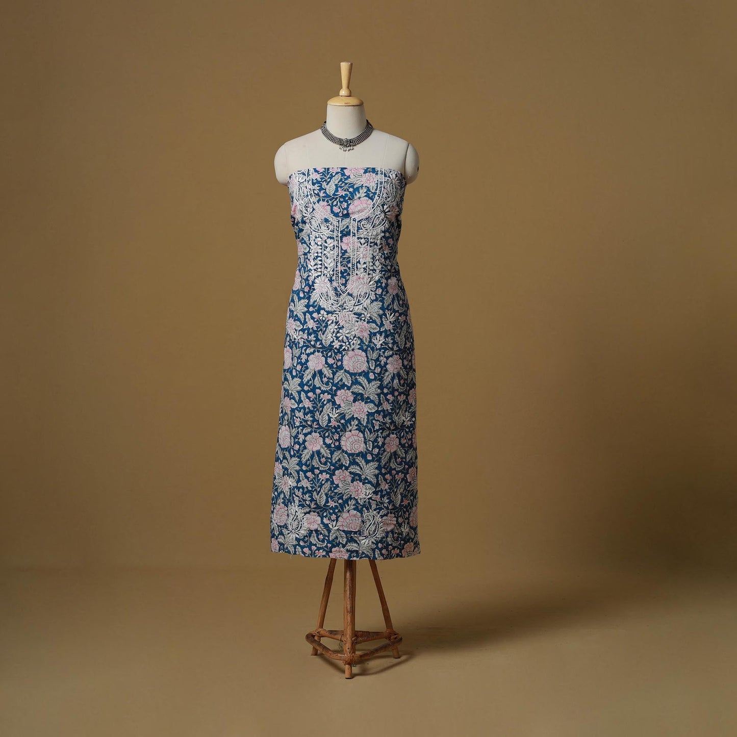 Lucknowi chikankari hand work sanganeri unstitched kurta