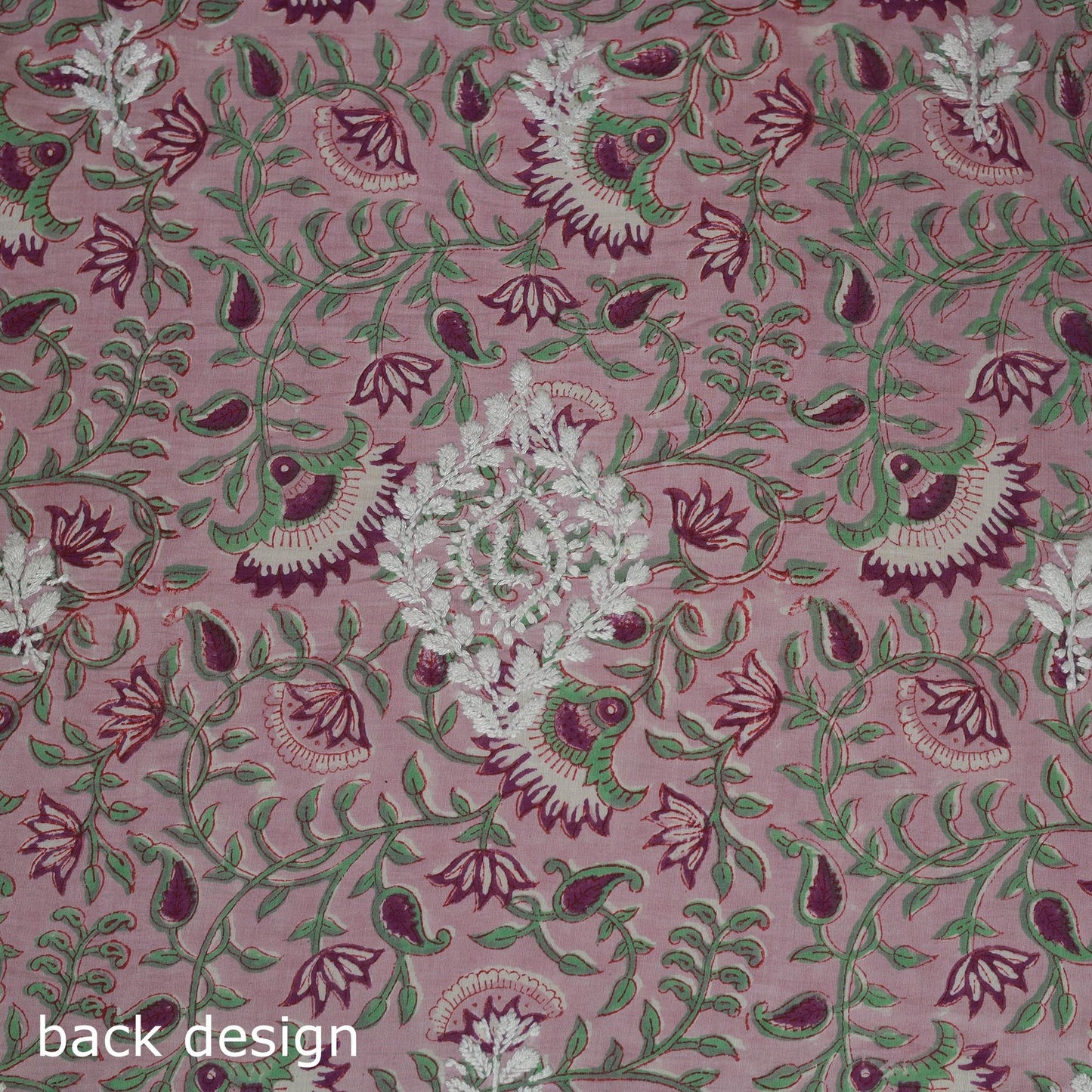 Lucknowi chikankari hand work sanganeri unstitched kurta