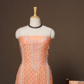 Lucknowi chikankari heavy hand embroidered mul chanderi 2pc