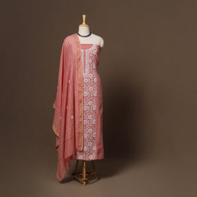 Lucknowi chikankari heavy hand embroidered mul chanderi 2pc