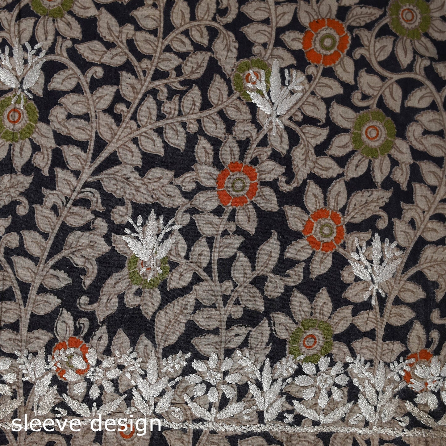 Lucknowi chikankari work kalamkari unstitched kurta