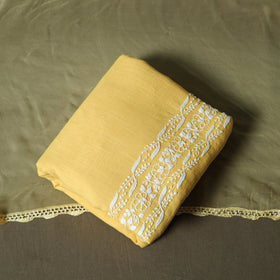 Lucknowi hand embroidered cotton chikankari 3pc unstitched