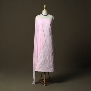 Lucknowi hand embroidered cotton chikankari 3pc unstitched