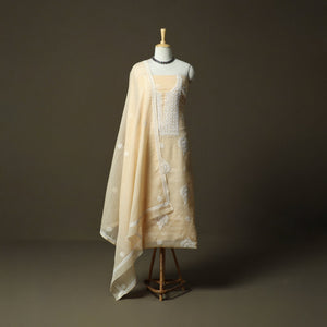 Lucknowi hand embroidered kota doria cotton chikankari 2pc