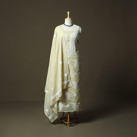 Lucknowi hand embroidered kota doria cotton chikankari 2pc