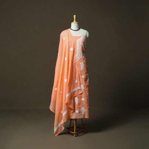 Lucknowi hand embroidered kota doria cotton chikankari 2pc