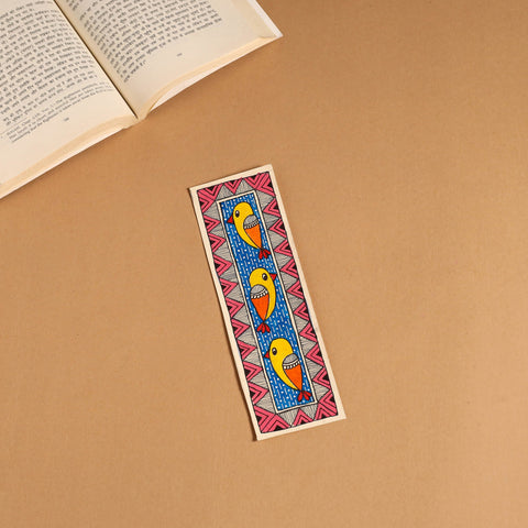 Madhubani handpainted bookmark 01 - handcrafted