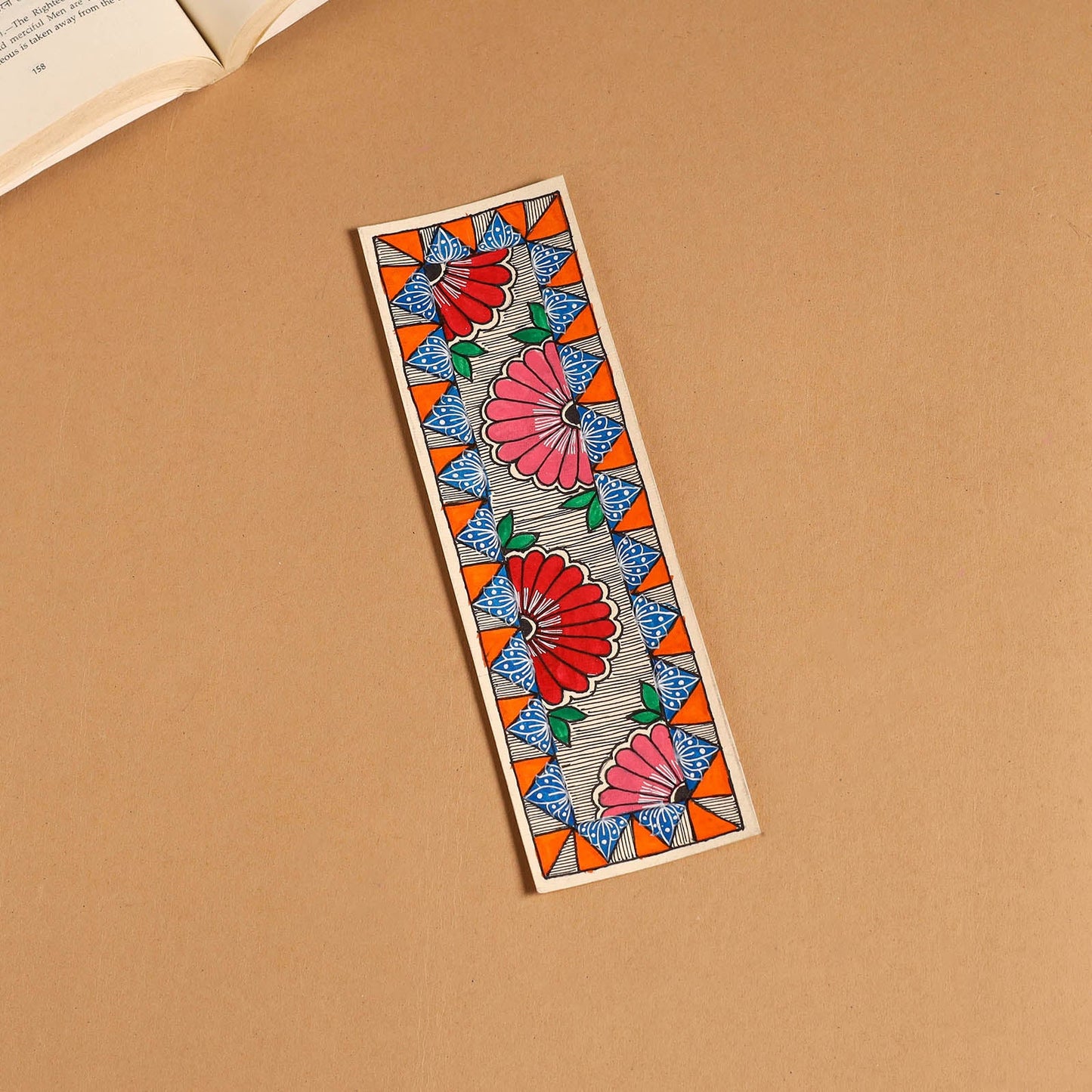 Madhubani handpainted bookmark 02 - handcrafted