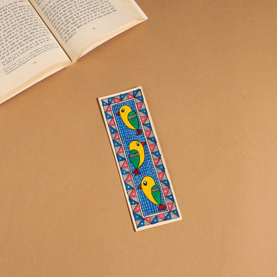 Madhubani handpainted bookmark 05 - handcrafted