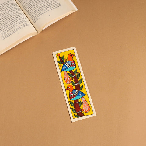 Madhubani handpainted bookmark 06 - handcrafted